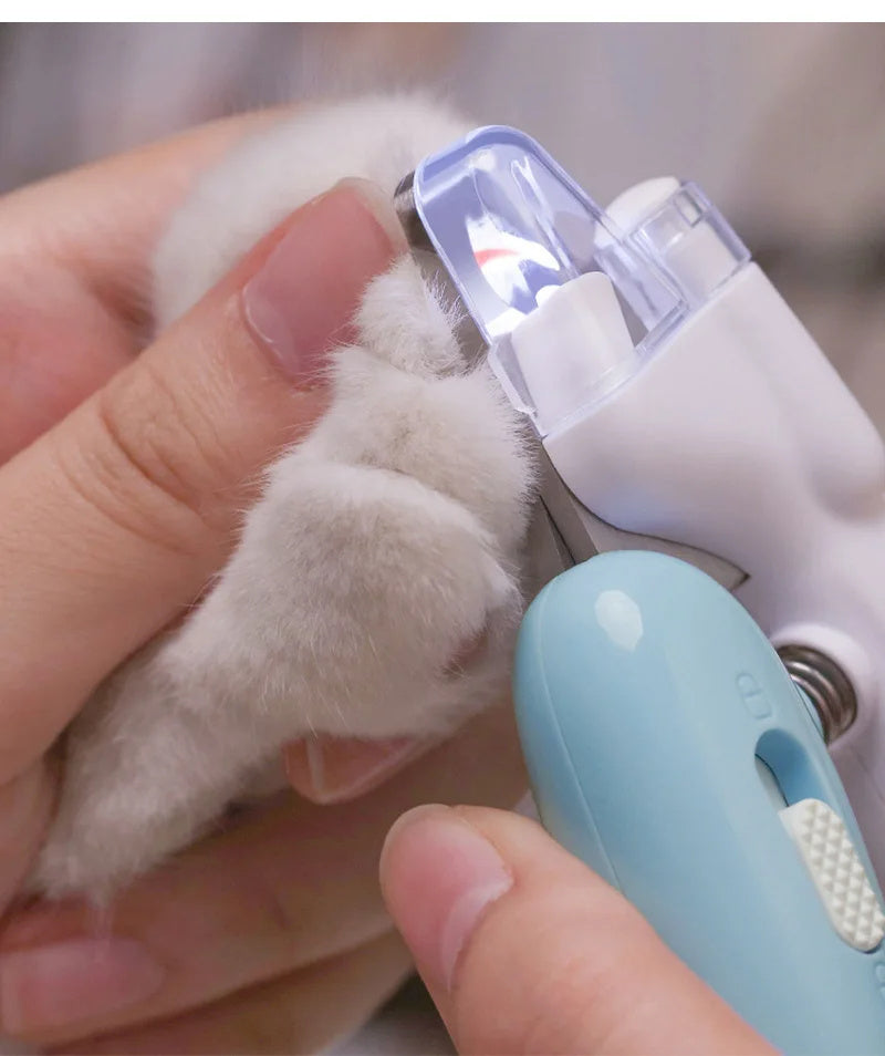 LED Pet Nail Clippers – Electric Dog & Cat Nail Grinder with Light - Black & Elva