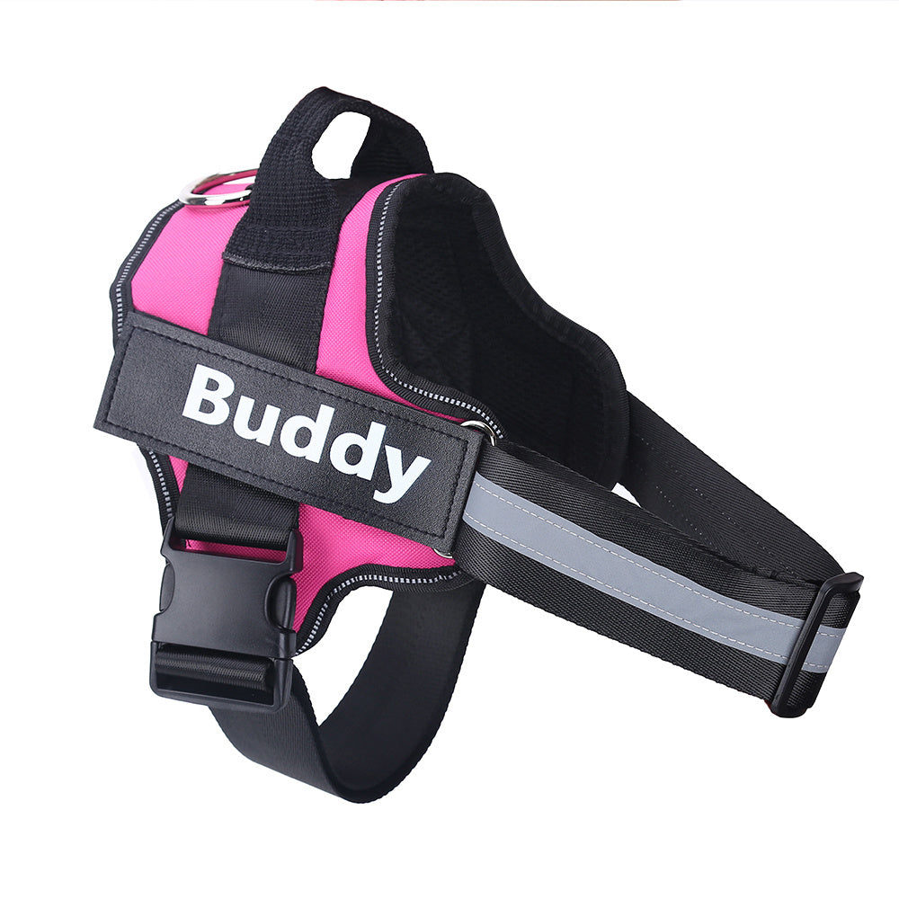 Custom No Pull Dog Harness – Safe, Comfy & Reflective Fit - Black & Elva