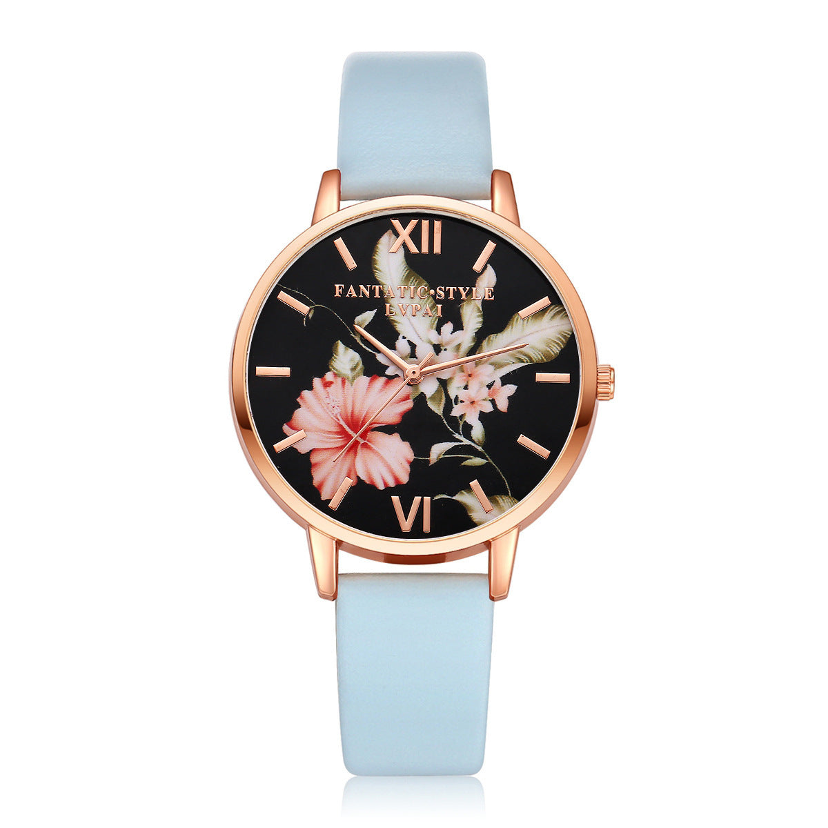 Lvpai Marke Frauen Armband Uhr Mode Rose Gold Blumen Leder Einfache Frauen Kleid Uhren Luxus Business Geschenk Uhr Uhr - Black & Elva