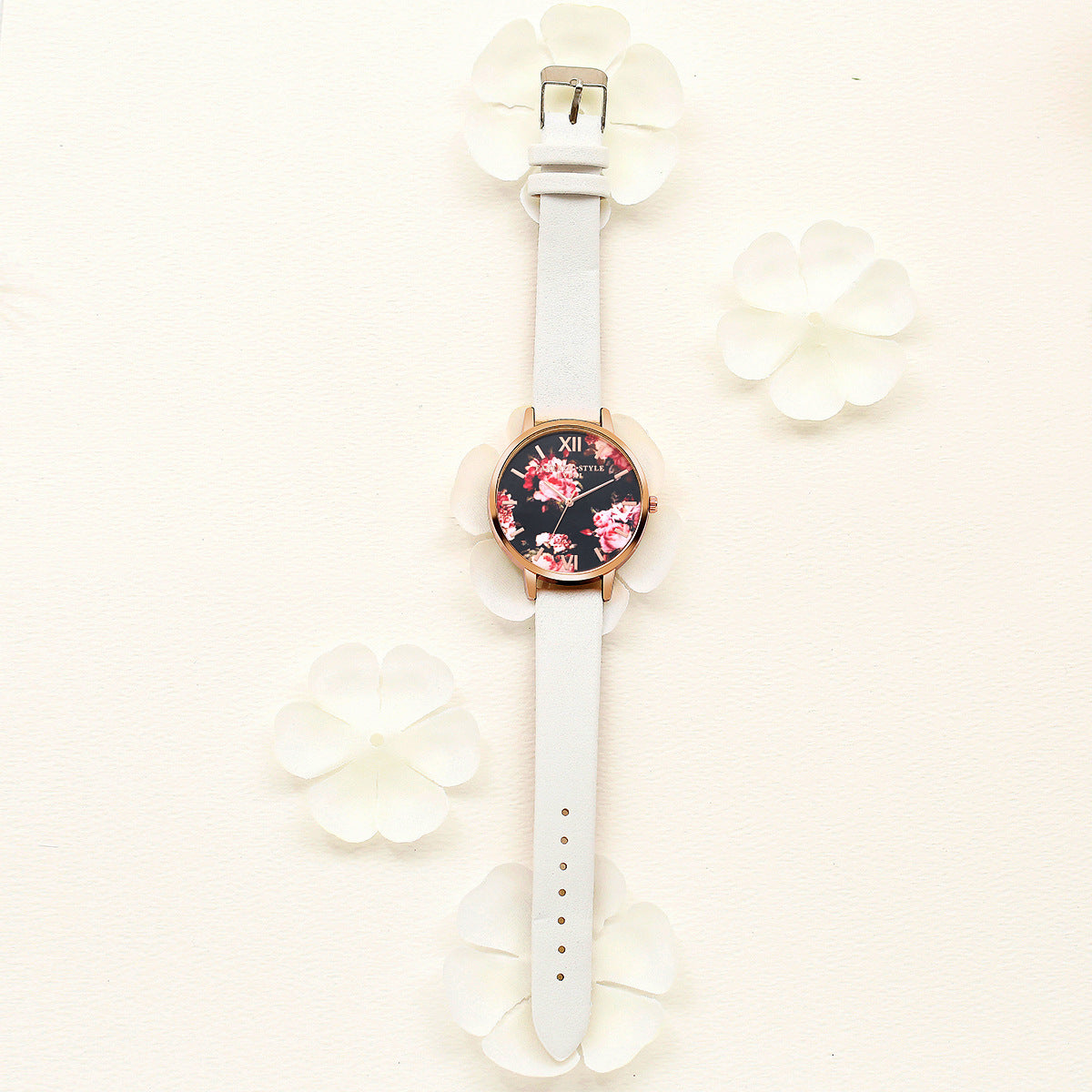 Lvpai Marke Frauen Armband Uhr Mode Rose Gold Blumen Leder Einfache Frauen Kleid Uhren Luxus Business Geschenk Uhr Uhr - Black & Elva