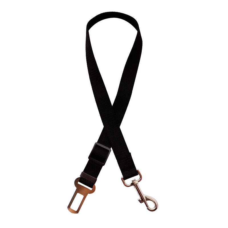 Adjustable Pet Car Seat Belt – Safety Harness Clip for Dogs & Cats - Black & Elva