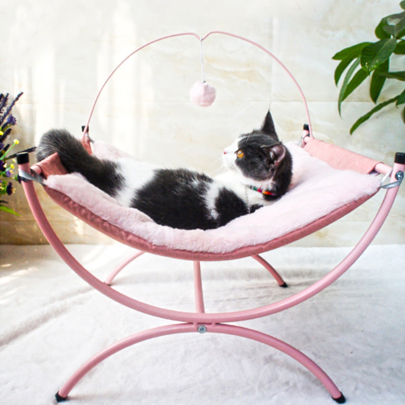Four Seasons Universal Cat Recliner Cat Bed - Black & Elva
