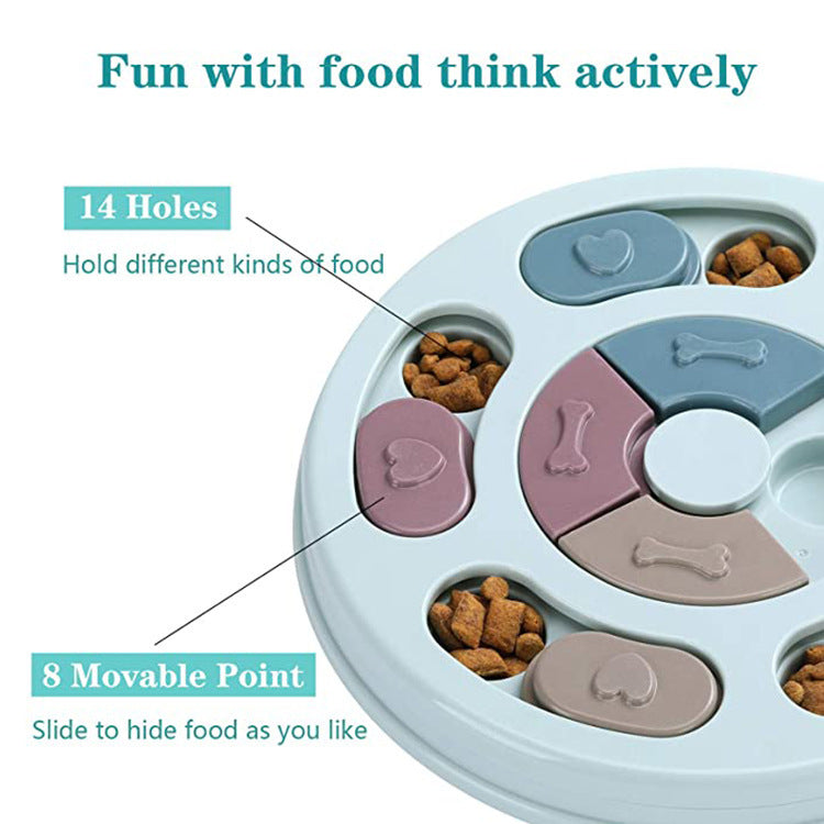 Interactive Dog Puzzle Feeder Bowl – Slow Feeding & Mental Stimulation Toy - Black & Elva
