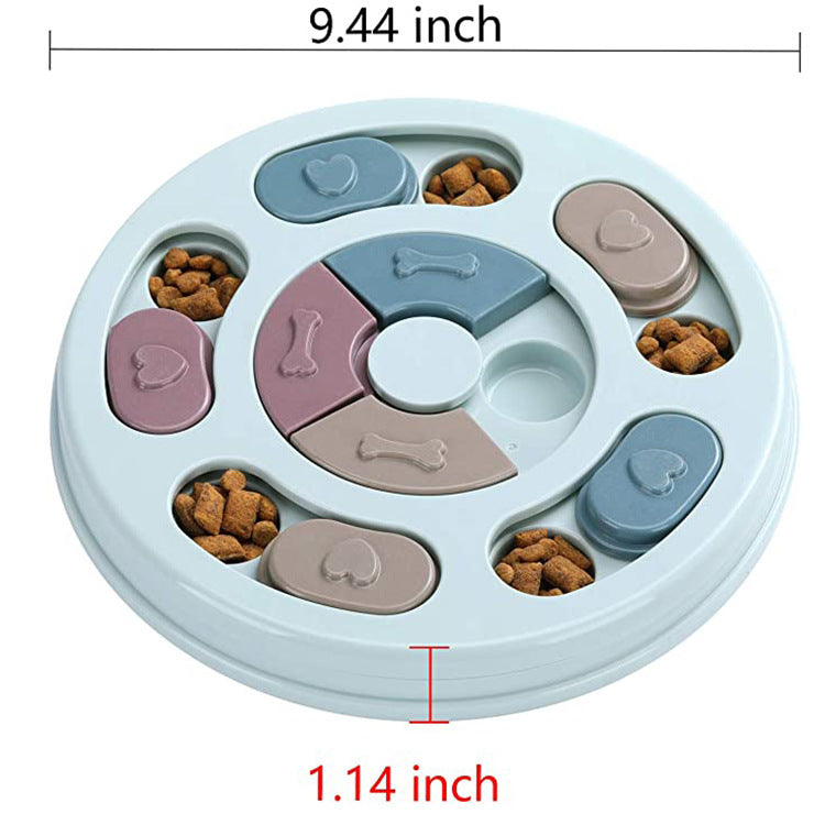 Interactive Dog Puzzle Feeder Bowl – Slow Feeding & Mental Stimulation Toy - Black & Elva