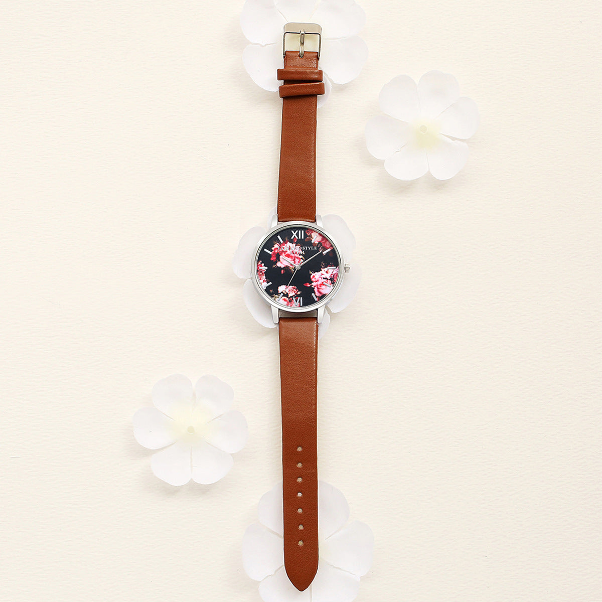 Lvpai Marke Frauen Armband Uhr Mode Rose Gold Blumen Leder Einfache Frauen Kleid Uhren Luxus Business Geschenk Uhr Uhr - Black & Elva