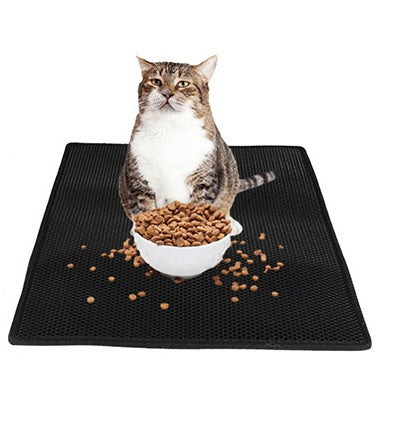 Cat Litter Pad Honeycomb Cat Pad Waterproof Urine Proof Pad Pet Supplies - Black & Elva