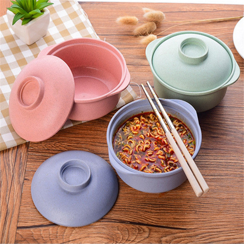 Instant Noodles For Students In Soup Bowls Tableware Lunch Boxes - Black & Elva
