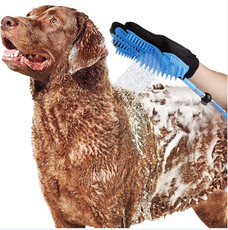 Pet Dog Shower Head Handheld Cat Bathing Shower Tool - Black & Elva