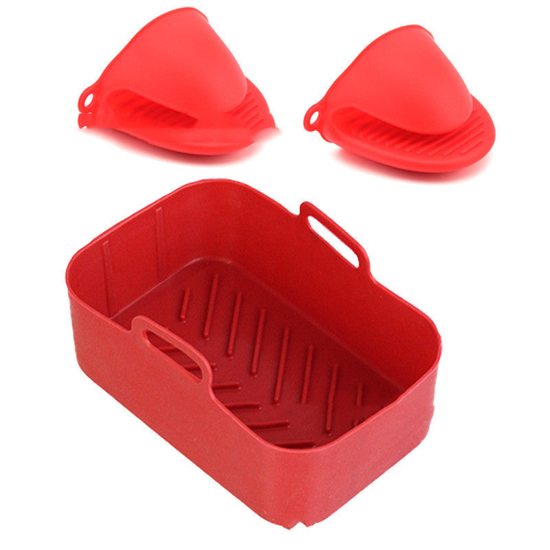 Suitable For DZ201 Foodi 8QT Double Basket Fryer Silicone Pan - Black & Elva