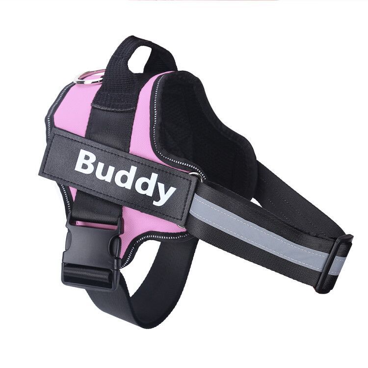 Custom No Pull Dog Harness – Safe, Comfy & Reflective Fit - Black & Elva
