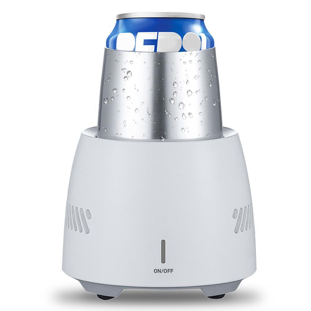 Portable Fast Cooling Cup Electronic Refrigeration Cooler for Beer Wine Beverage Mini Electric Drink Cooler Cup Instant Cooling - Black & Elva
