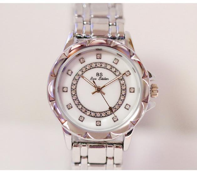 BS new watch diamond Women's Watch - Black & Elva