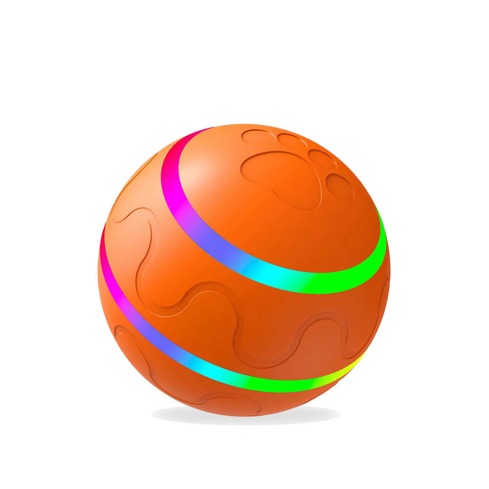 Pet New Cat Wicked Ball Toy Intelligent Ball USB Cat Toys Self Rotating Ball Automatic Rotation Ball - Black & Elva