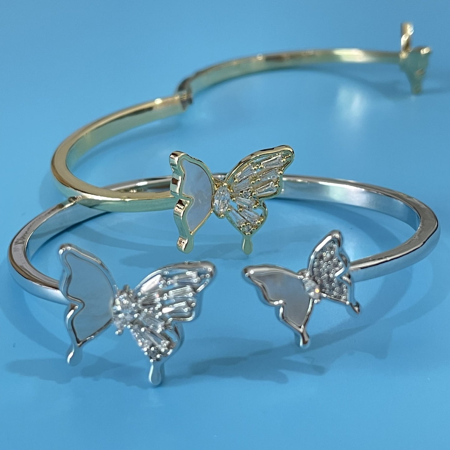 Natural Shell Asymmetric Butterfly Bracelet Sweet And Cool Temperament - Black & Elva