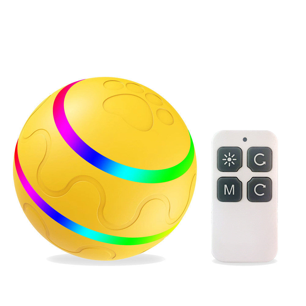 Pet New Cat Wicked Ball Toy Intelligent Ball USB Cat Toys Self Rotating Ball Automatic Rotation Ball - Black & Elva