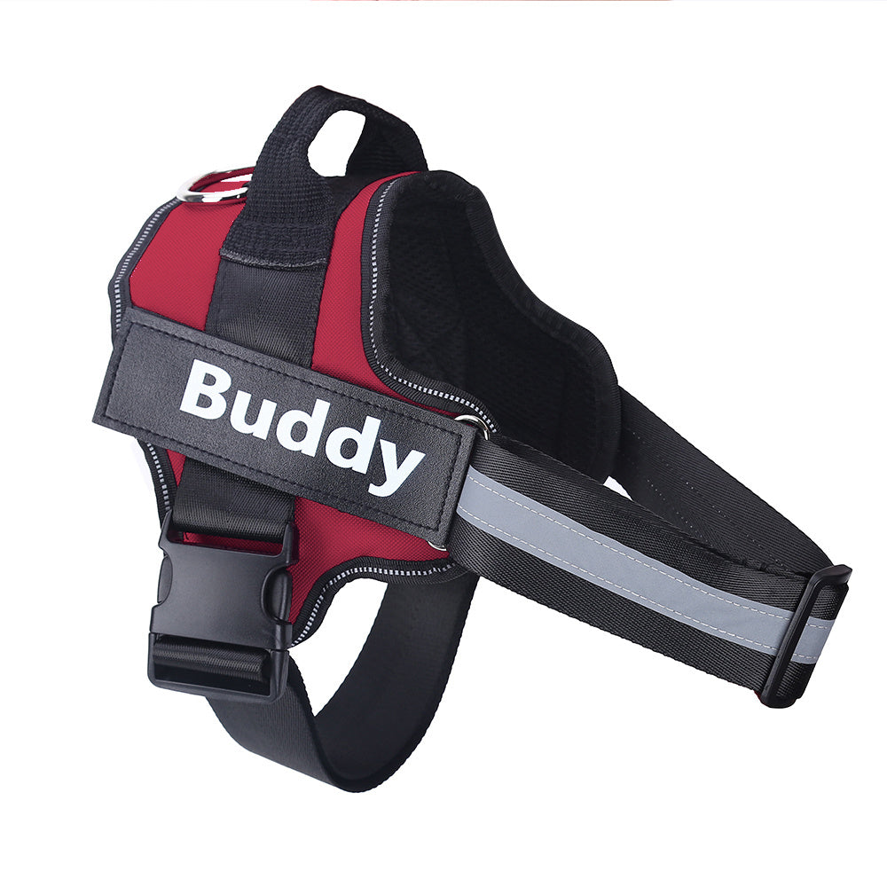 Custom No Pull Dog Harness – Safe, Comfy & Reflective Fit - Black & Elva