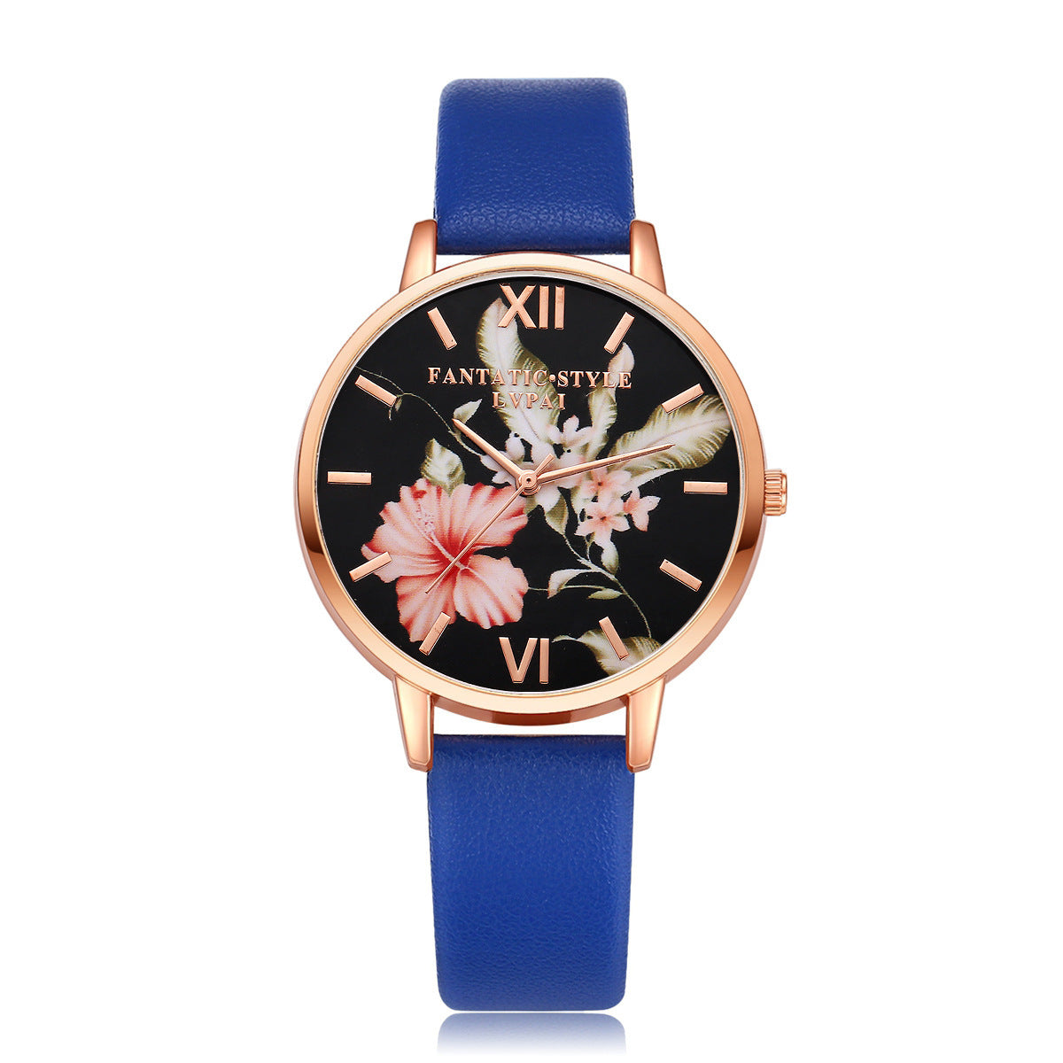 Lvpai Marke Frauen Armband Uhr Mode Rose Gold Blumen Leder Einfache Frauen Kleid Uhren Luxus Business Geschenk Uhr Uhr - Black & Elva