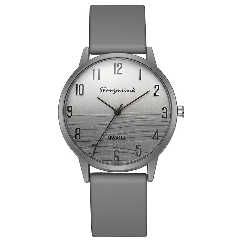 Casual Simple Jelly Color Women's Watch - Black & Elva