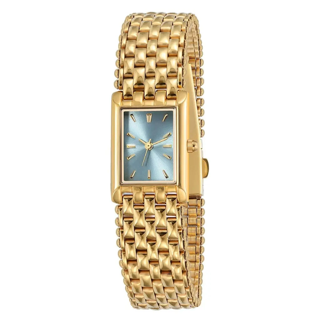 Luxury Square Gold Watch for Women - Black & Elva