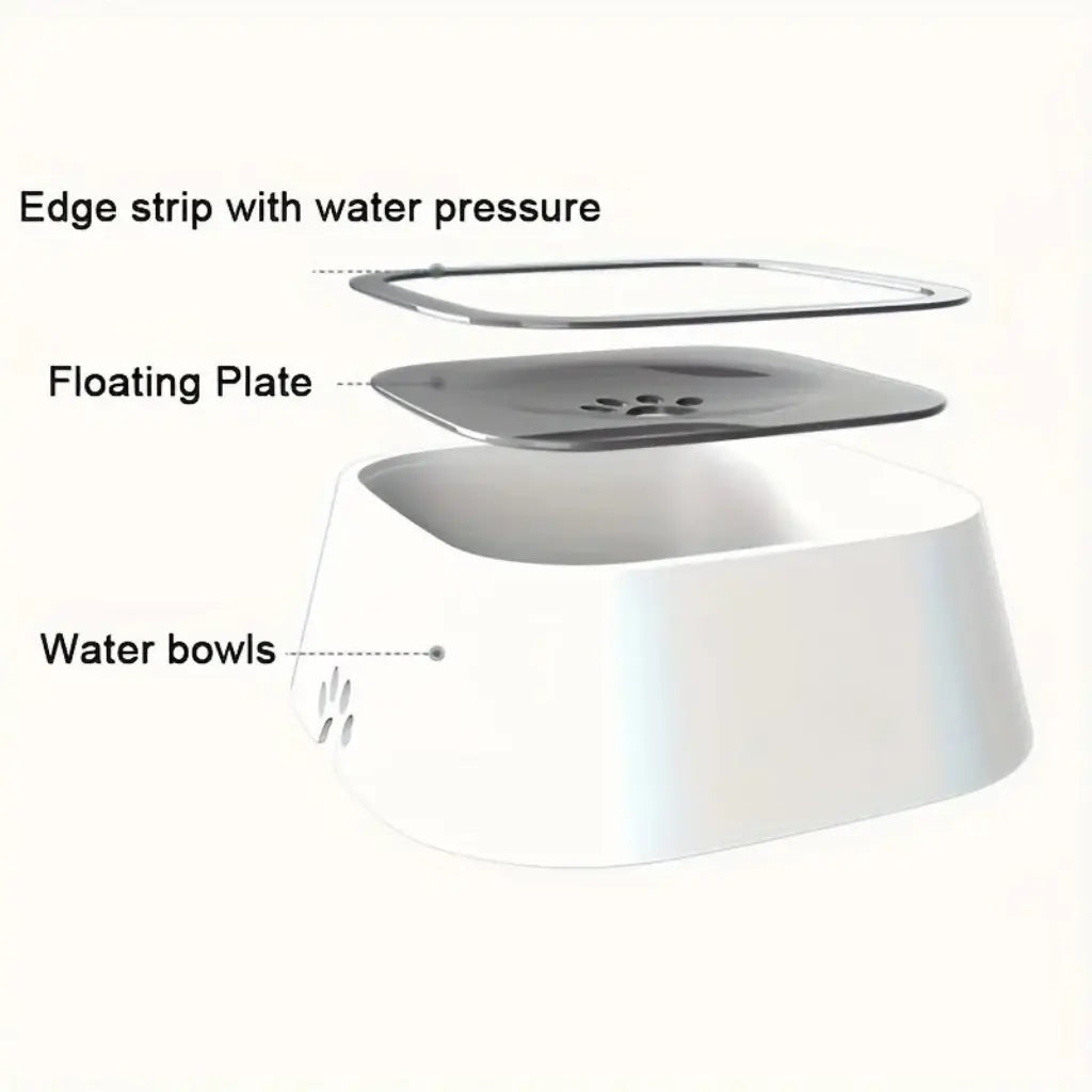 No-Spill Dog Water Bowl - Black & Elva
