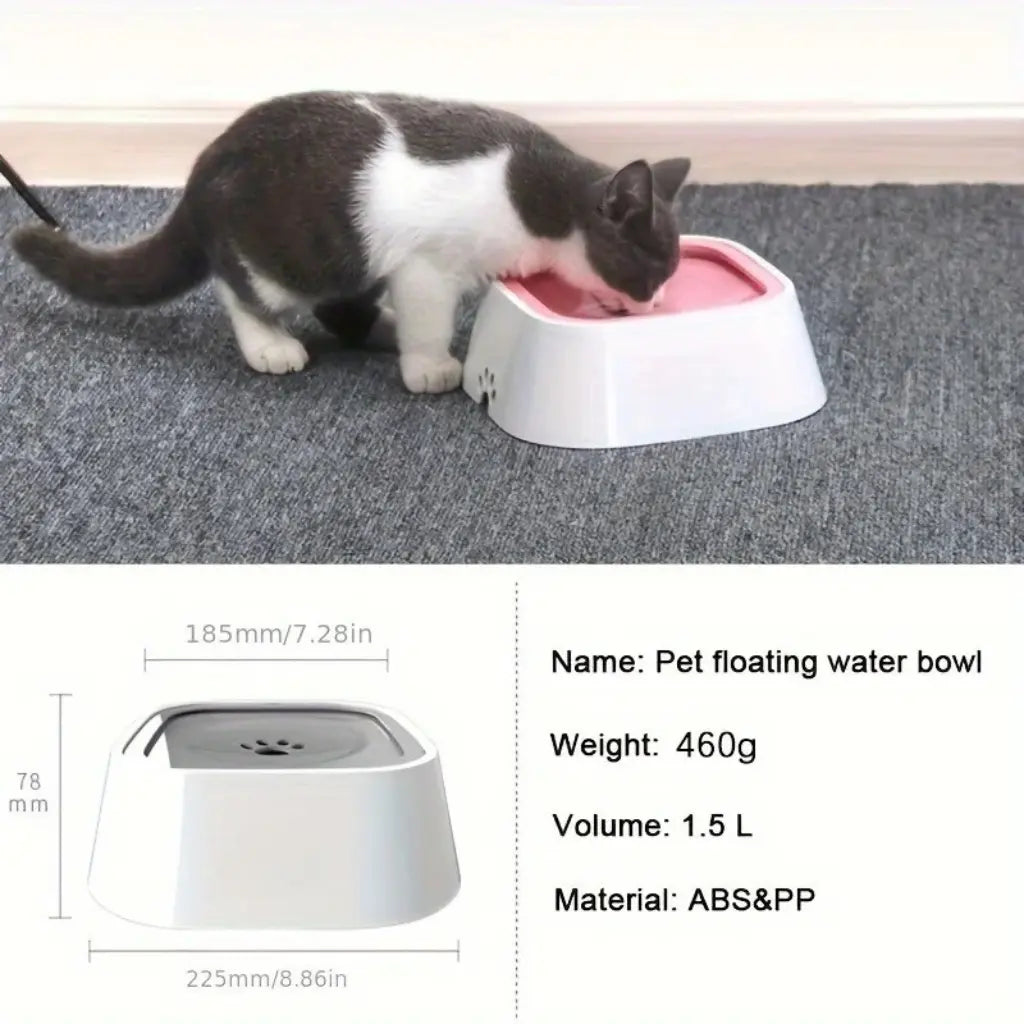 No-Spill Dog Water Bowl - Black & Elva