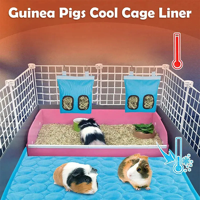 Cooling Guinea Pig Cage Liner - Black & Elva