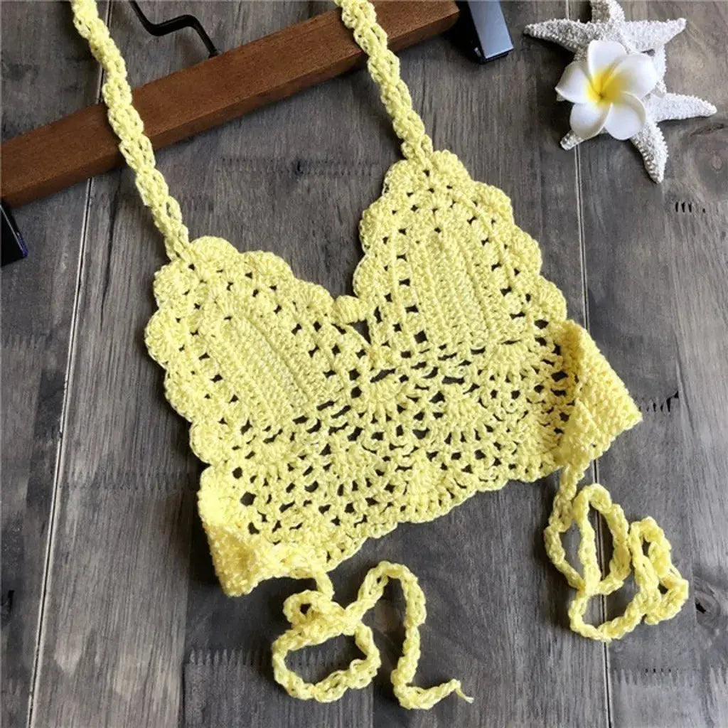 Kids Crochet Swimsuit - Black & Elva