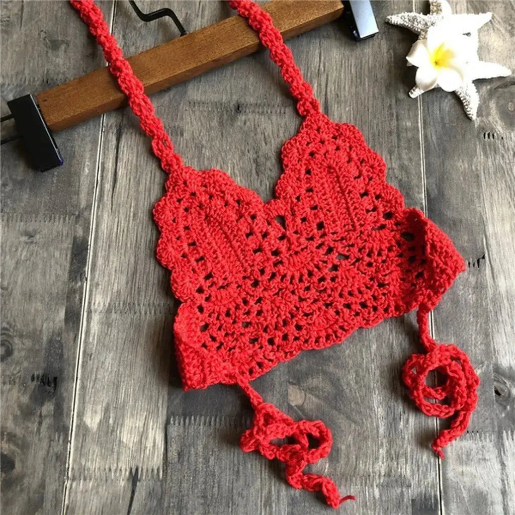Kids Crochet Swimsuit - Black & Elva