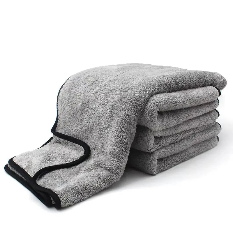 Microfiber Car Wash Towels Set - Black & Elva