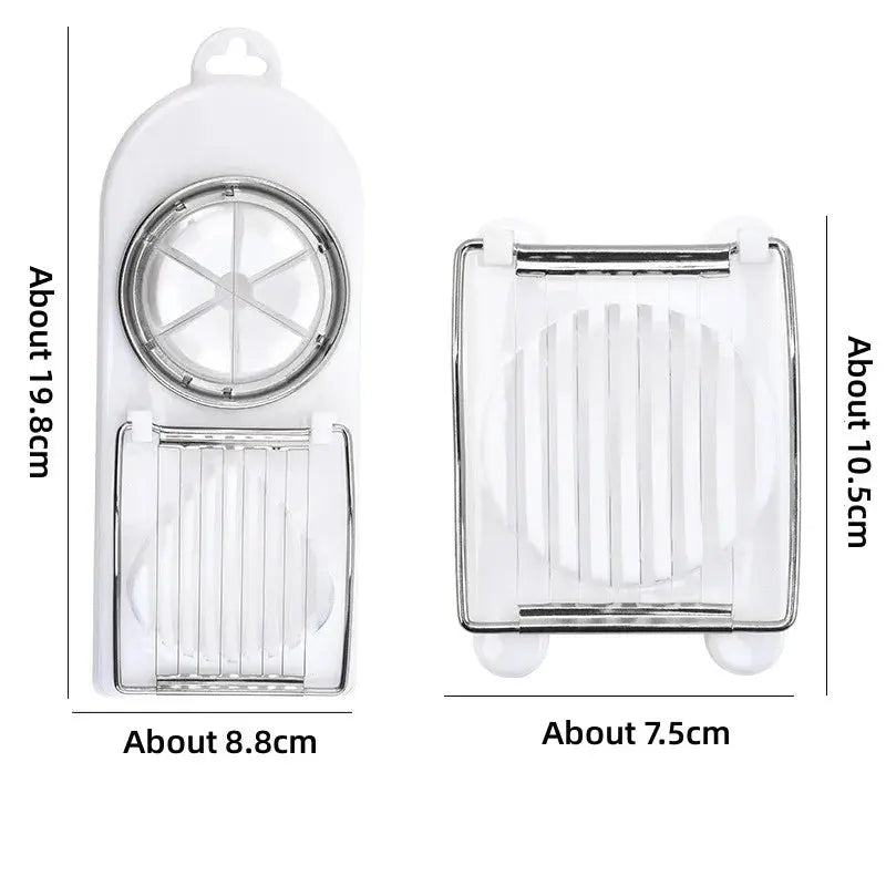 Multifunctional Stainless Steel Egg Slicer - Black & Elva