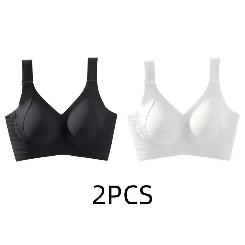 Seamless Wireless Sleep Bra - Black & Elva
