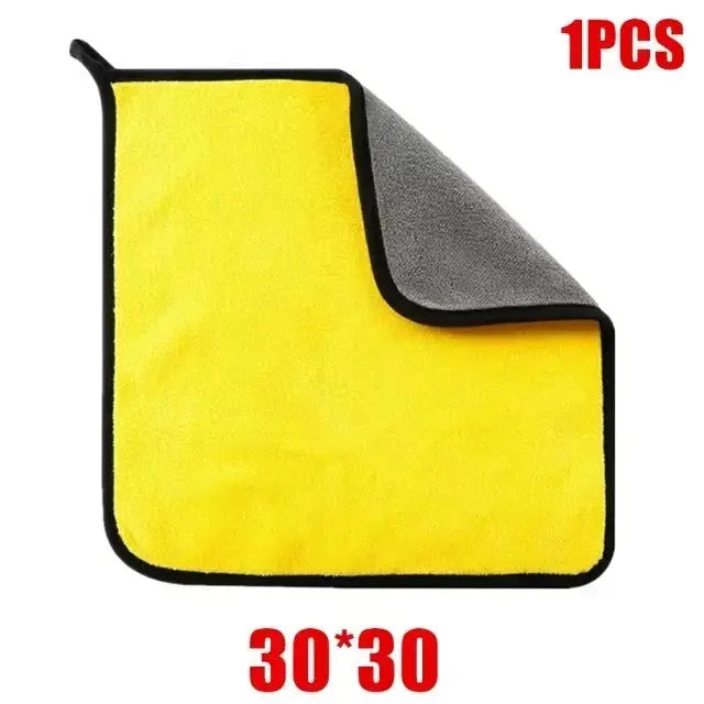 Microfiber Car Cleaning Towels Set - Black & Elva