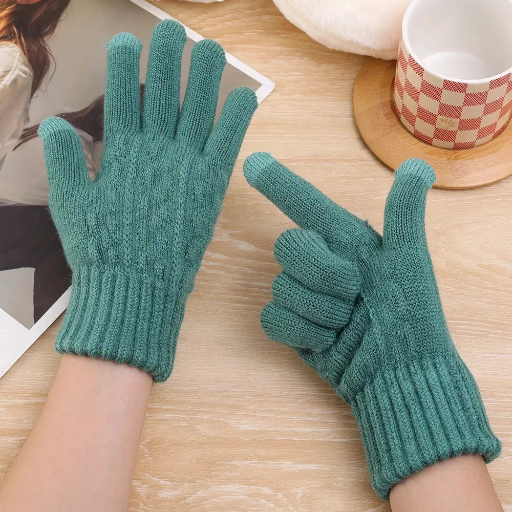 Men's Touchscreen Winter Gloves - Black & Elva