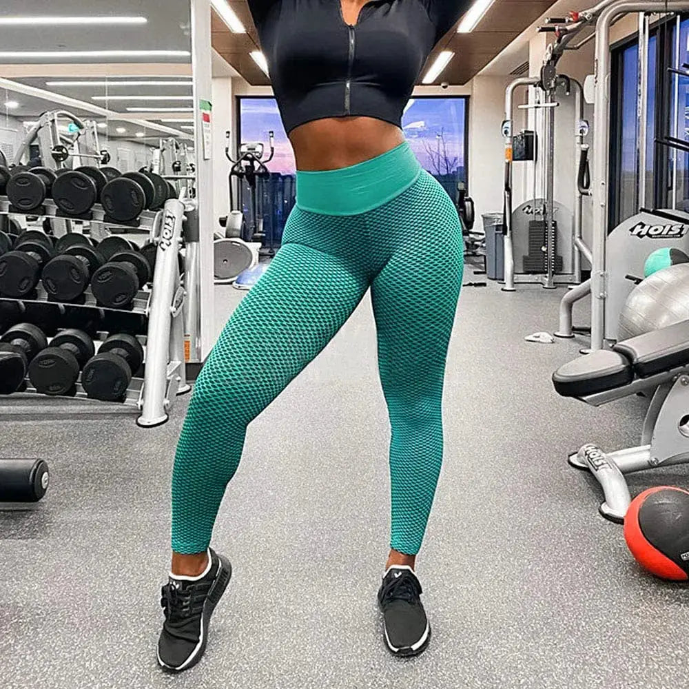 Scrunch Butt Gym Leggings - Black & Elva