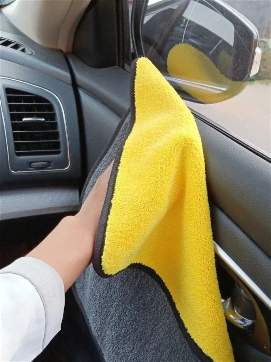 Microfiber Car Cleaning Towels Set - Black & Elva