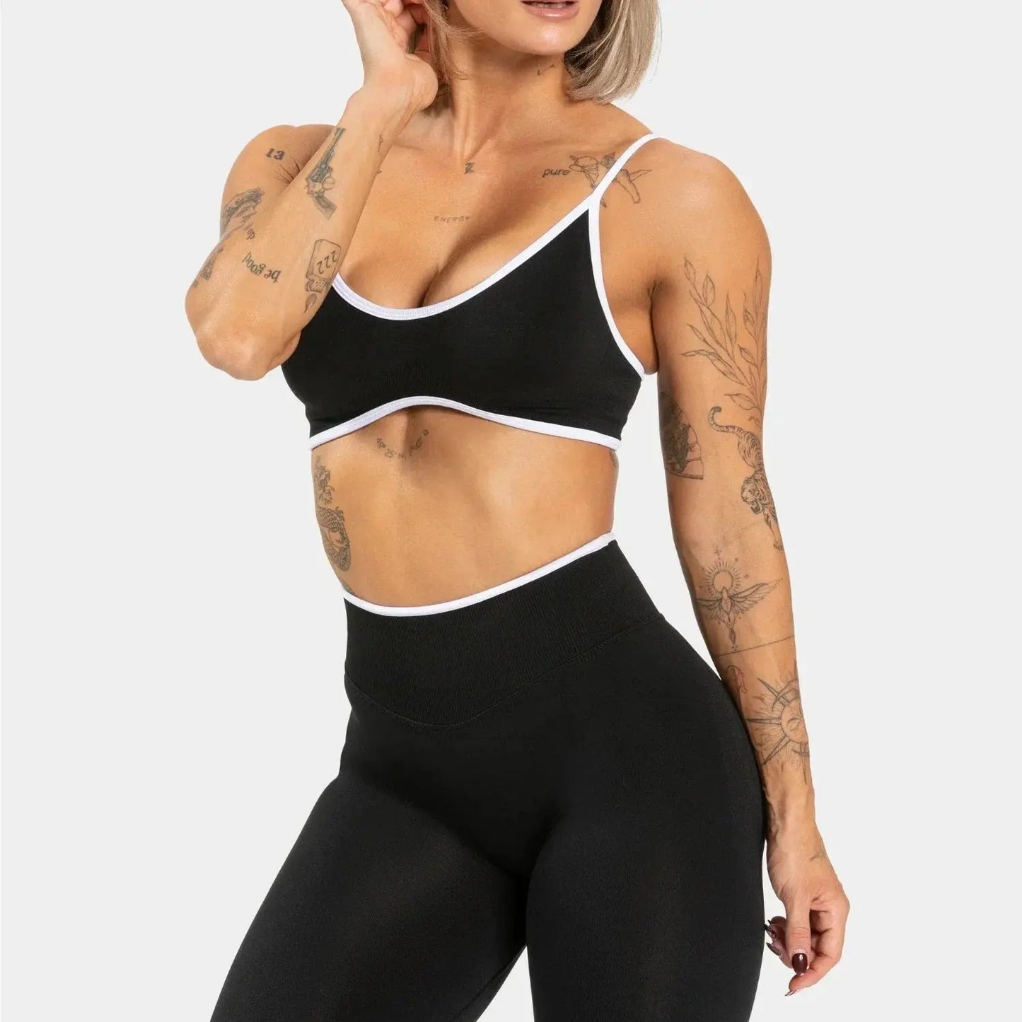 Sexy Backless Sports Bra - Black & Elva