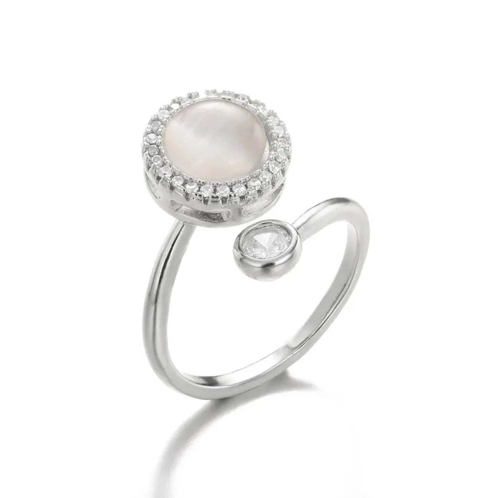 Rotatable Clover Ring - Black & Elva