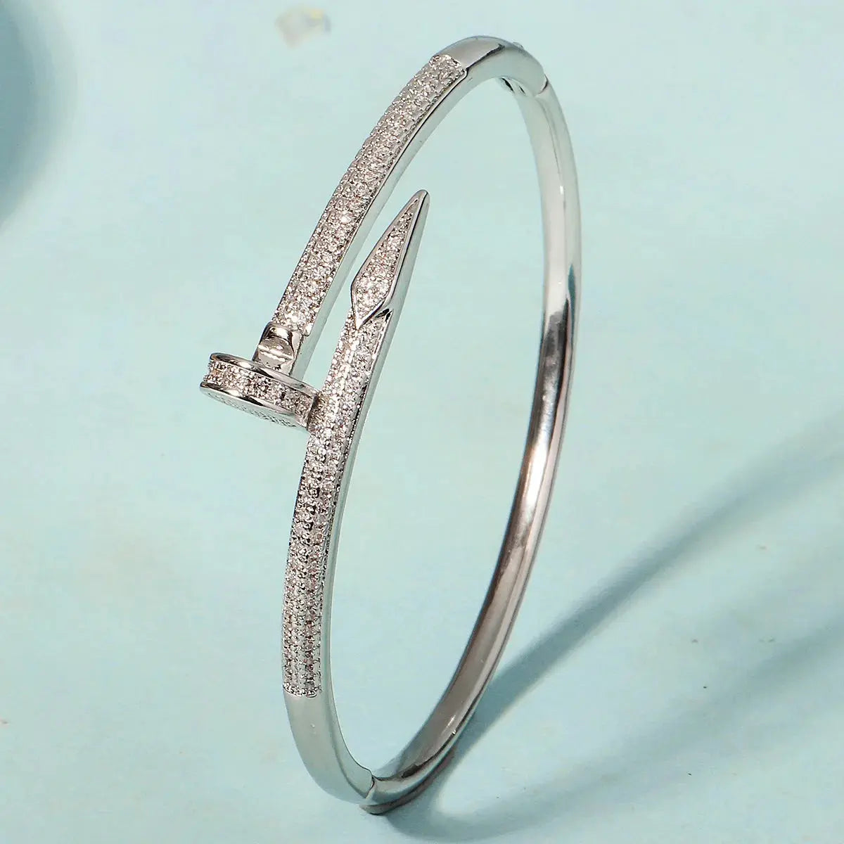 Stainless Steel Zircon Bracelet Popular Gift - Black & Elva