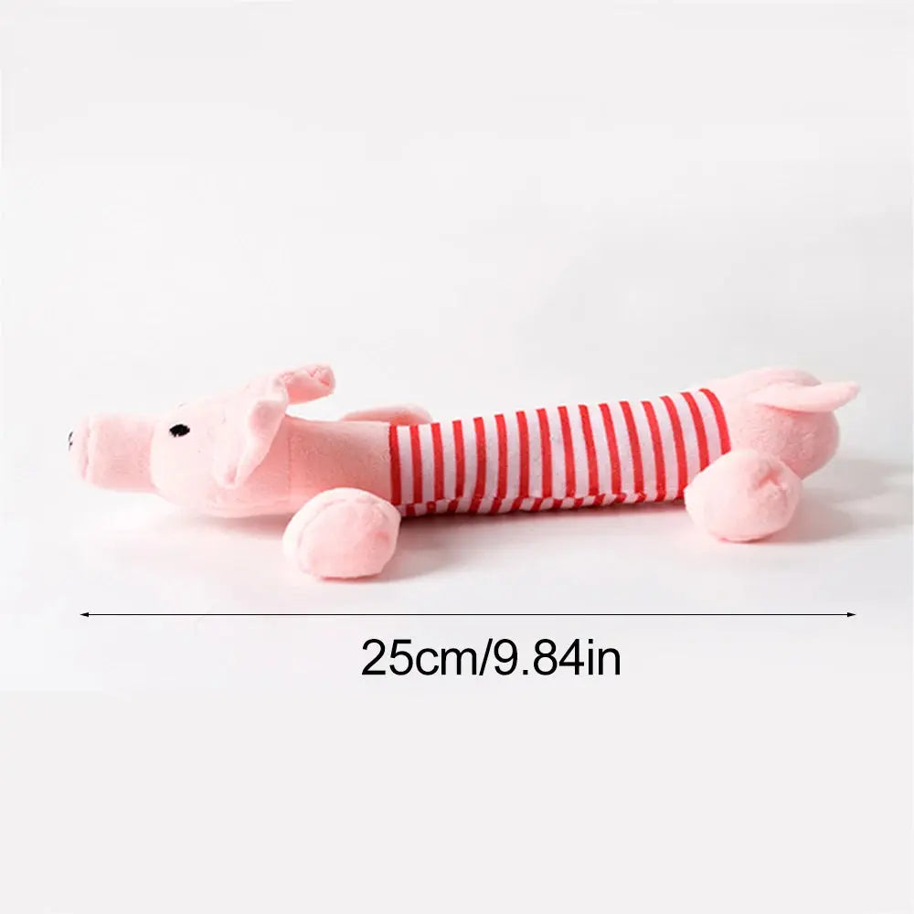 Stuffingless Squeaky Dog Toy - Black & Elva