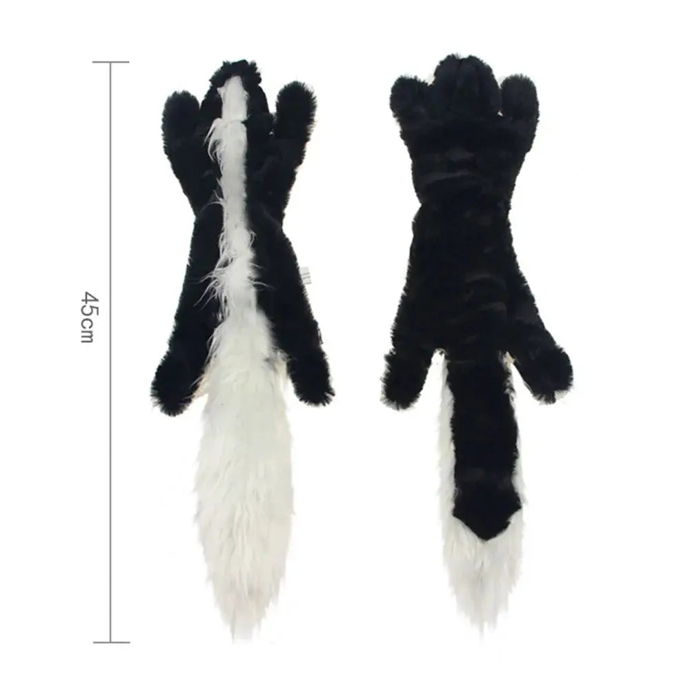 Stuffingless Squeaky Dog Toy - Black & Elva