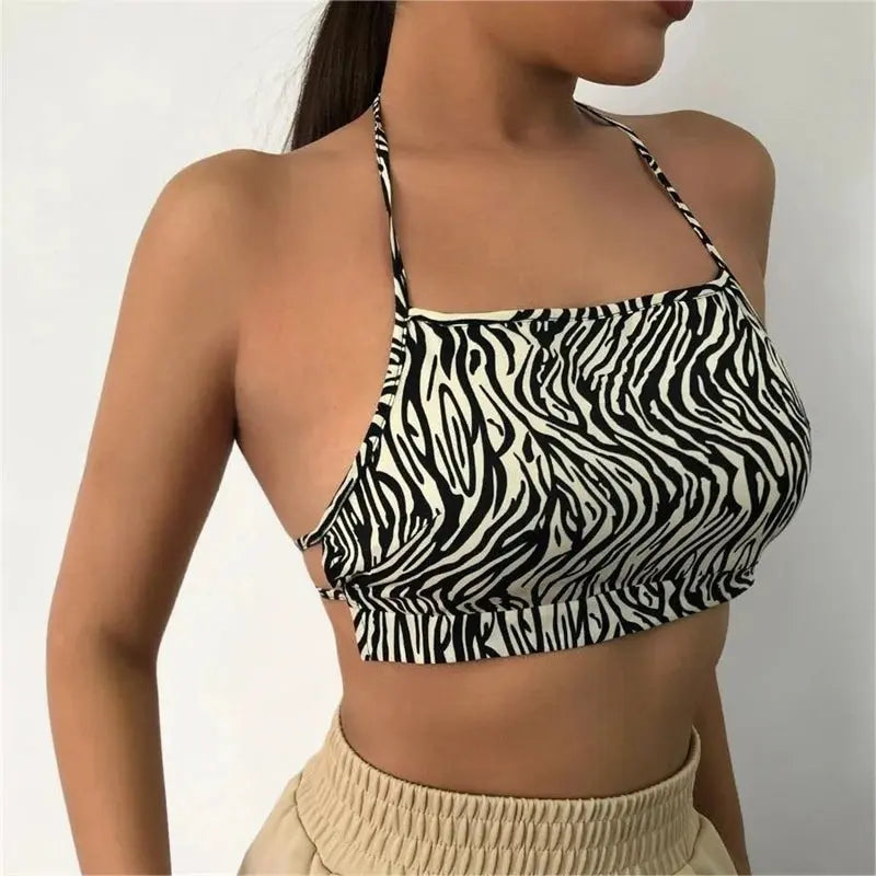 Leopard Print Corset Top - Black & Elva