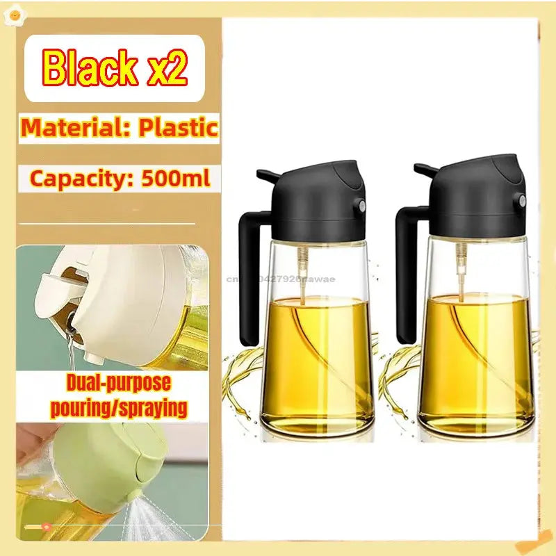 2in1 Oil Spray Bottle - Black & Elva