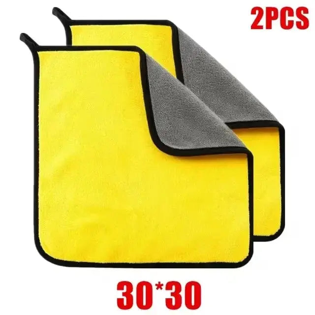 Microfiber Car Cleaning Towels Set - Black & Elva