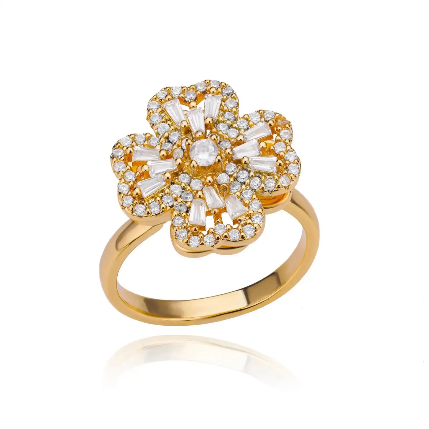 Rotatable Clover Ring - Black & Elva