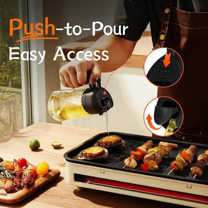 2in1 Oil Spray Bottle - Black & Elva