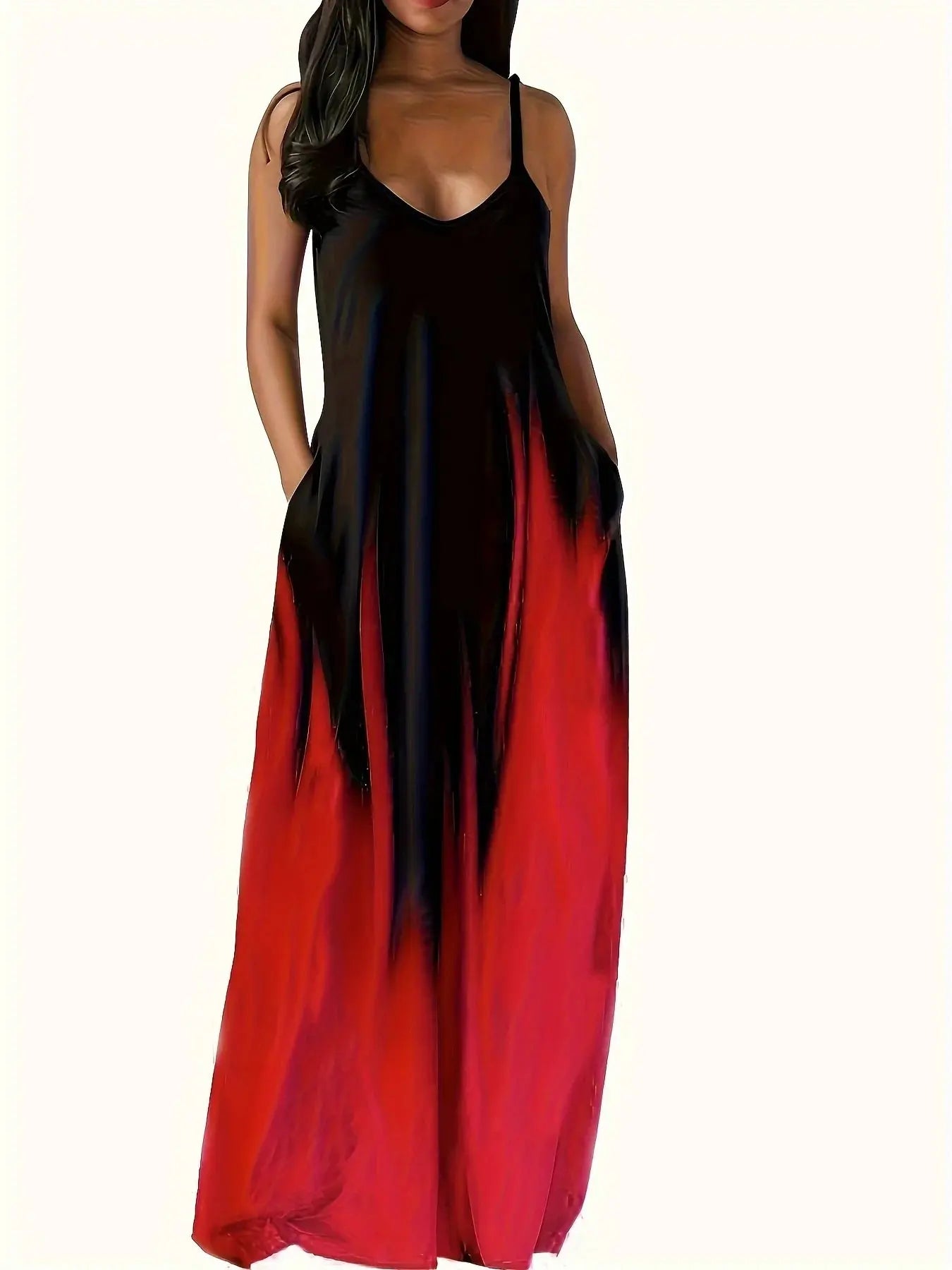 Plus Size Abstract Dress - Black & Elva