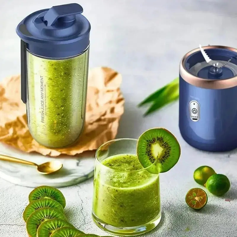 Portable USB Blender Bottle - Black & Elva
