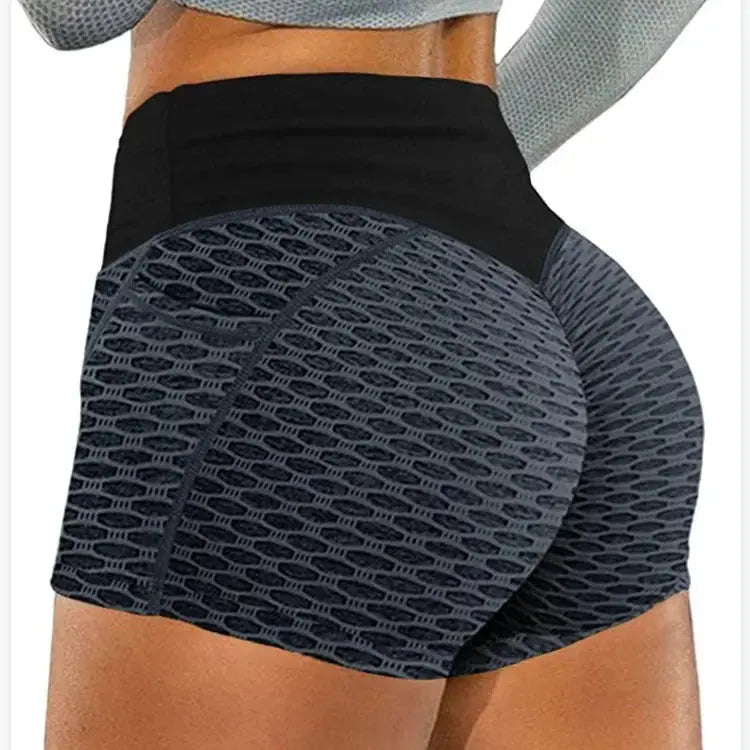 Honeycomb Hip Lift Shorts - Black & Elva