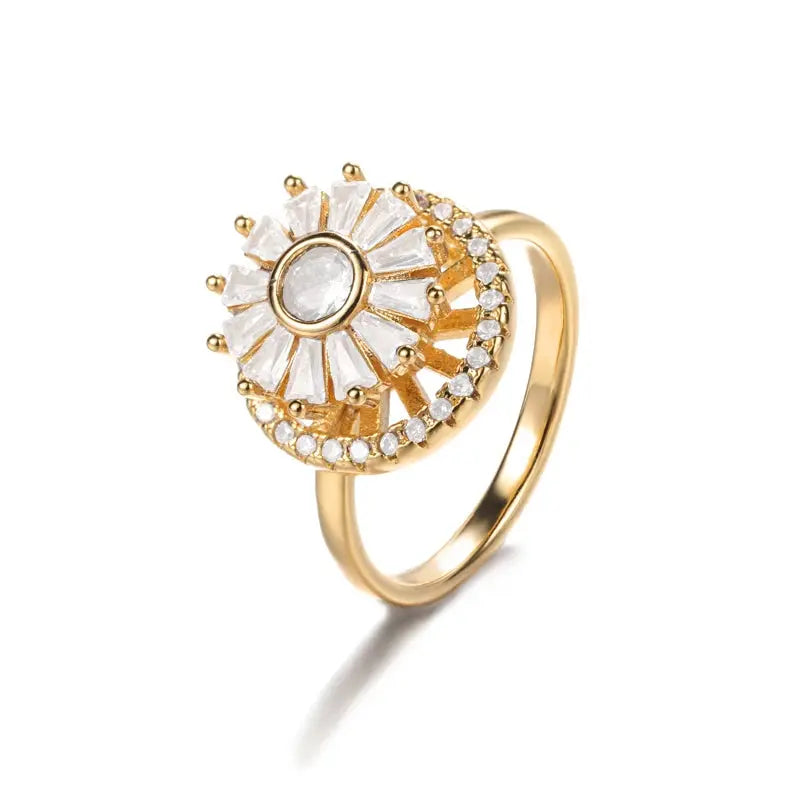 Rotatable Clover Ring - Black & Elva