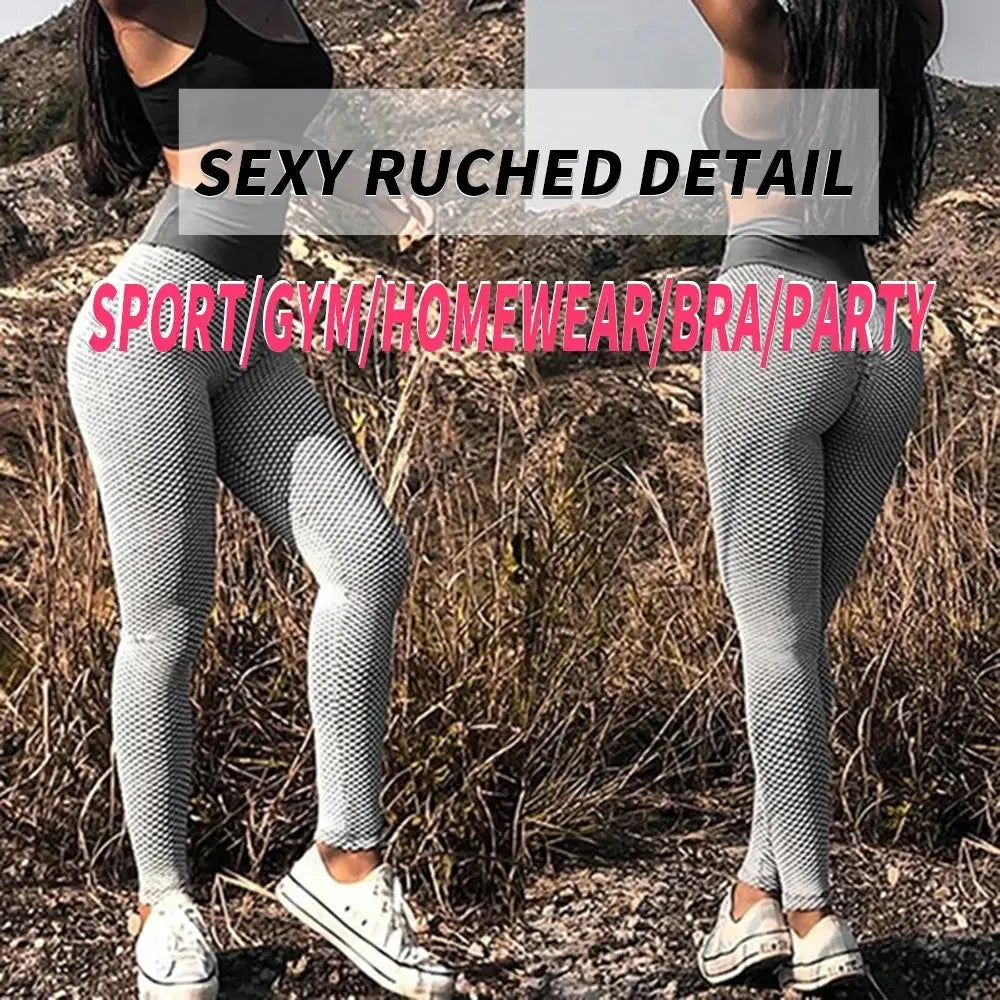 Scrunch Butt Gym Leggings - Black & Elva